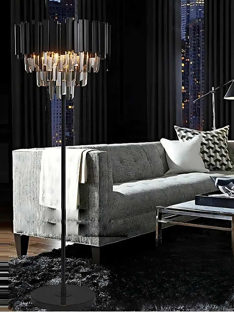 Greer Modern Crystal Floor Lamp Modern Chandelier