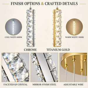 Gwen Crystal Staircase Chandelier Modern Chandelier