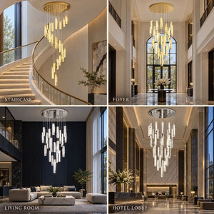 Gwen Crystal Staircase Chandelier Modern Chandelier