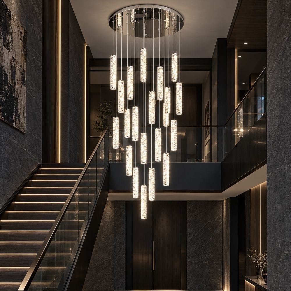 Gwen Crystal Staircase Chandelier Modern Chandelier