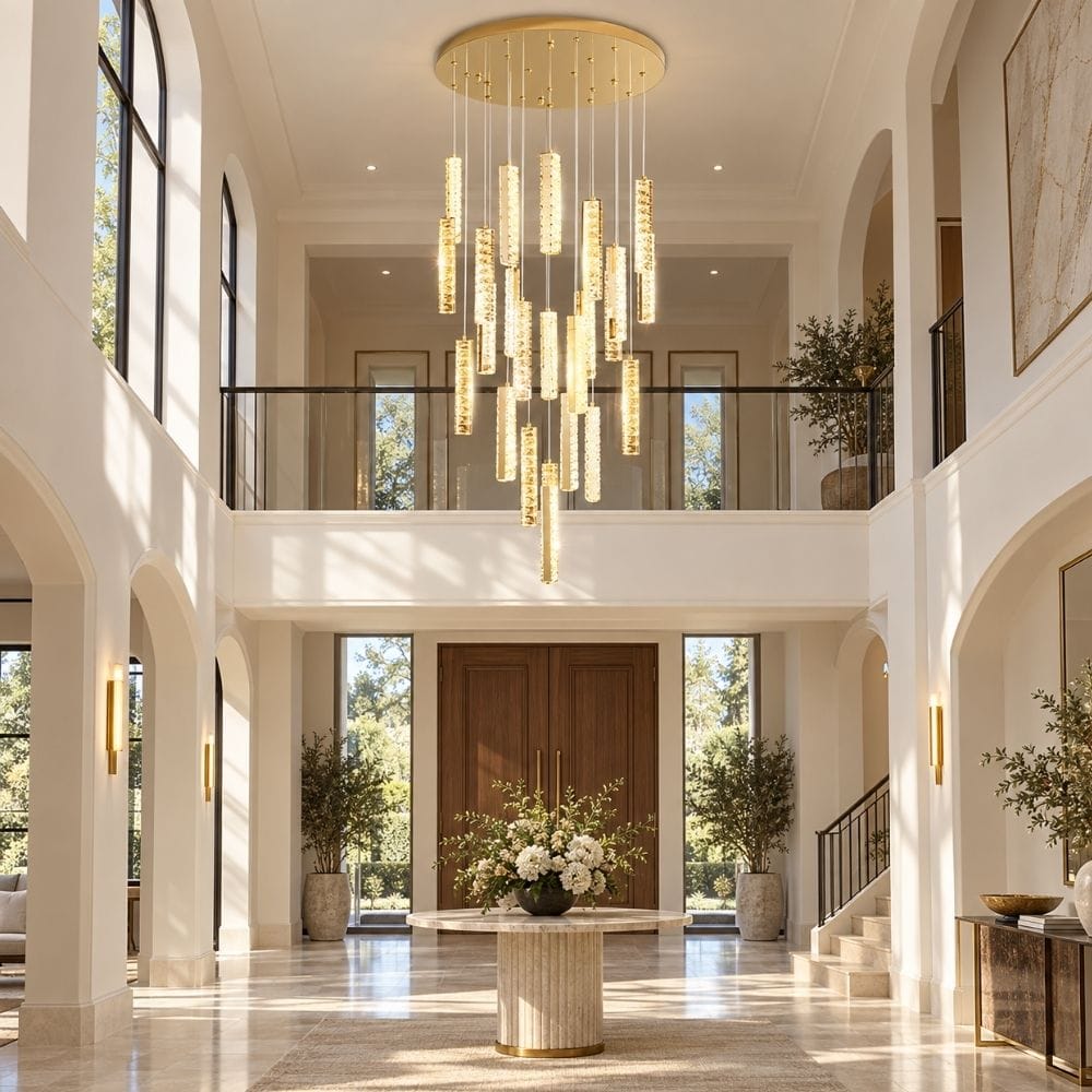 Gwen Crystal Staircase Chandelier Modern Chandelier