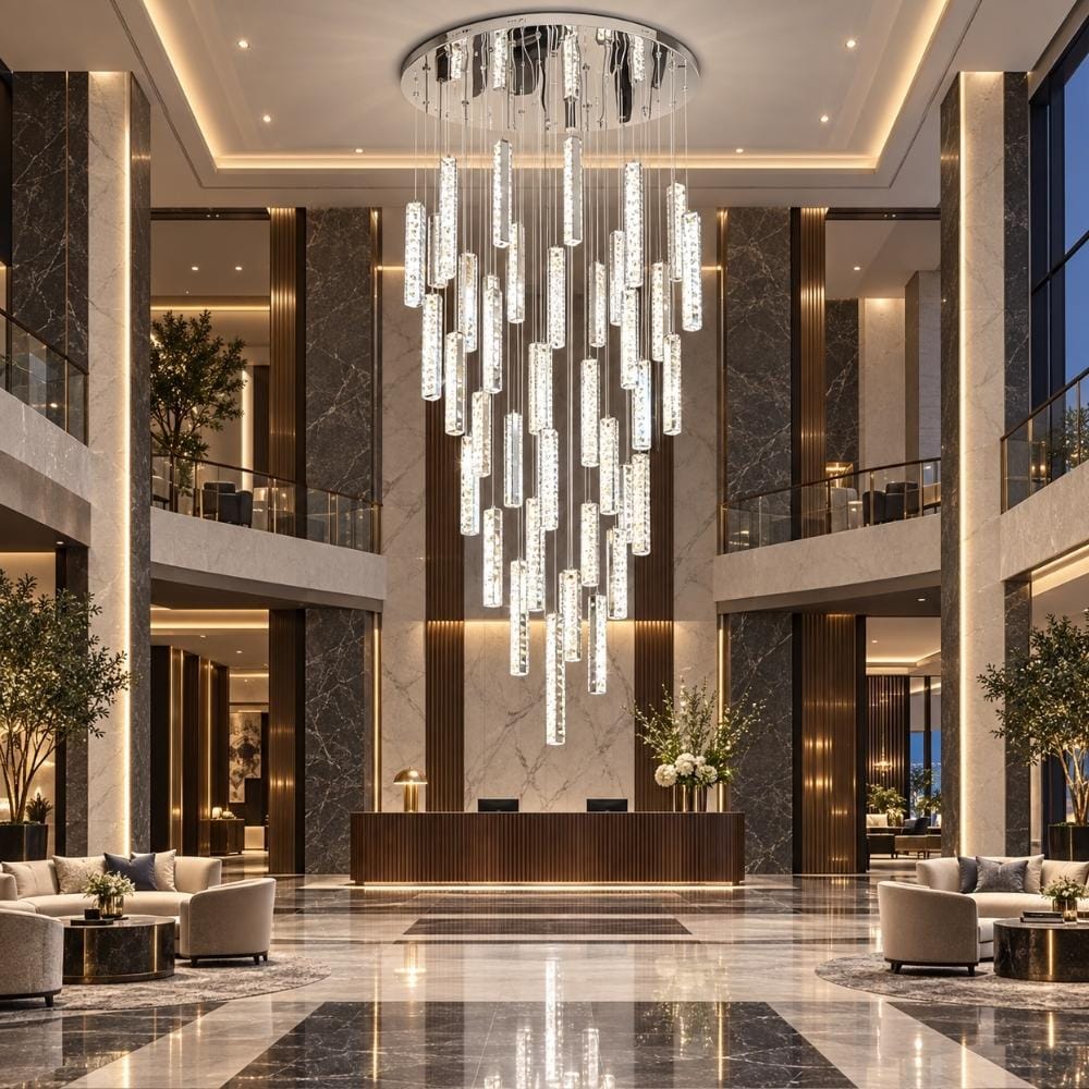 Gwen Crystal Staircase Chandelier Modern Chandelier
