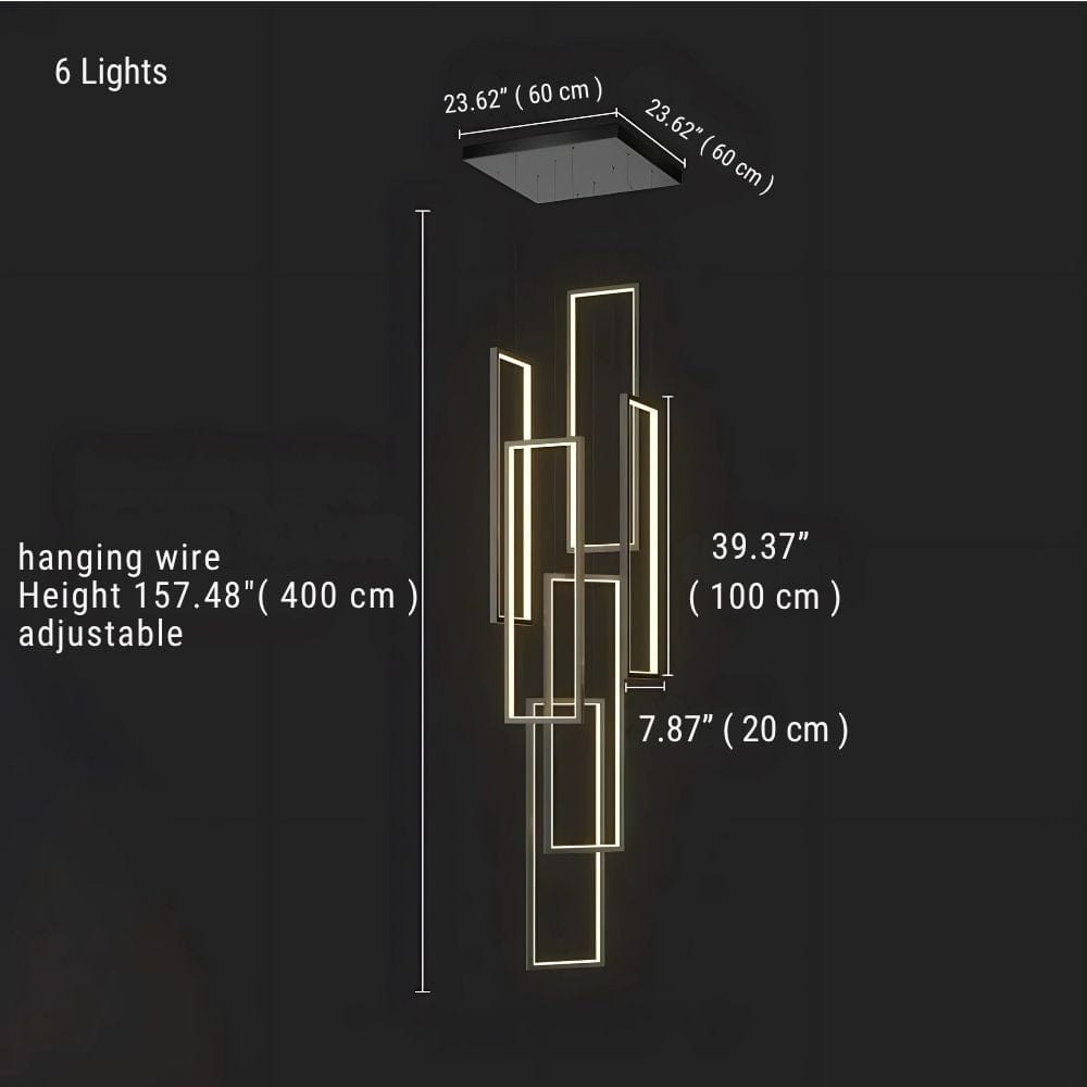 Haze Rectangle Pendant Chandelier Modern Chandelier