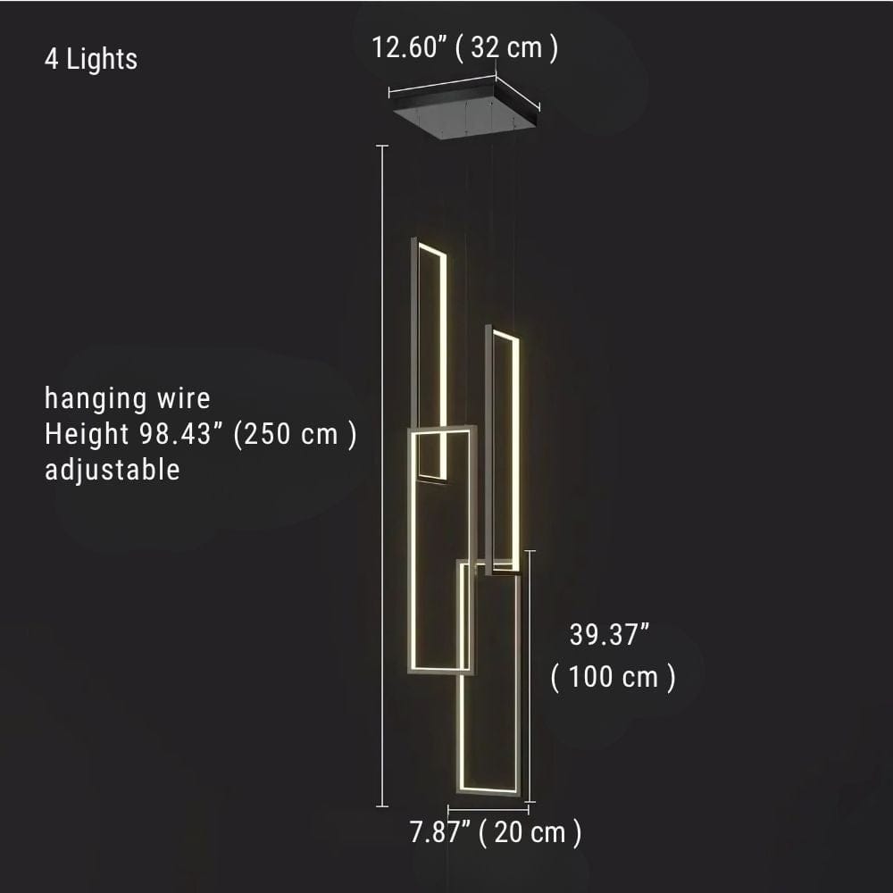 Haze Rectangle Pendant Chandelier Modern Chandelier