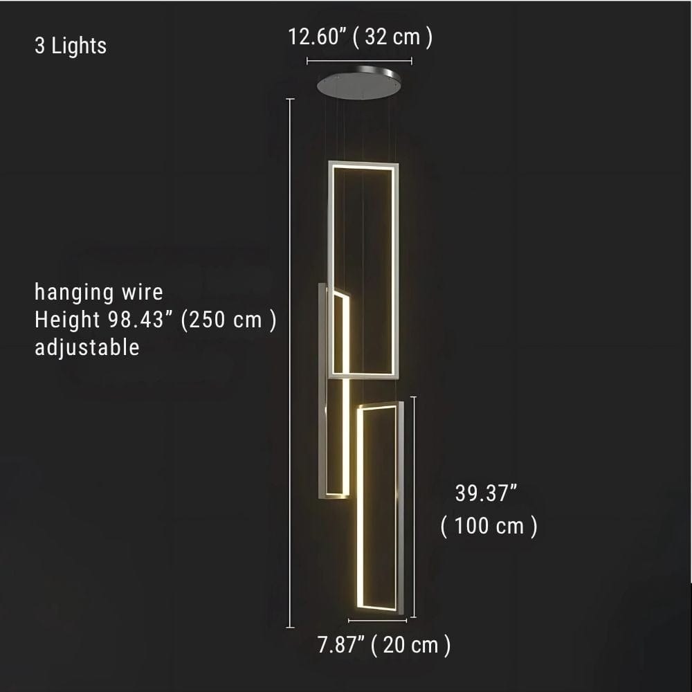 Haze Rectangle Pendant Chandelier Modern Chandelier