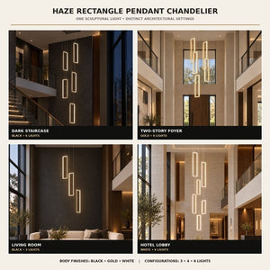 Haze Rectangle Pendant Chandelier Modern Chandelier