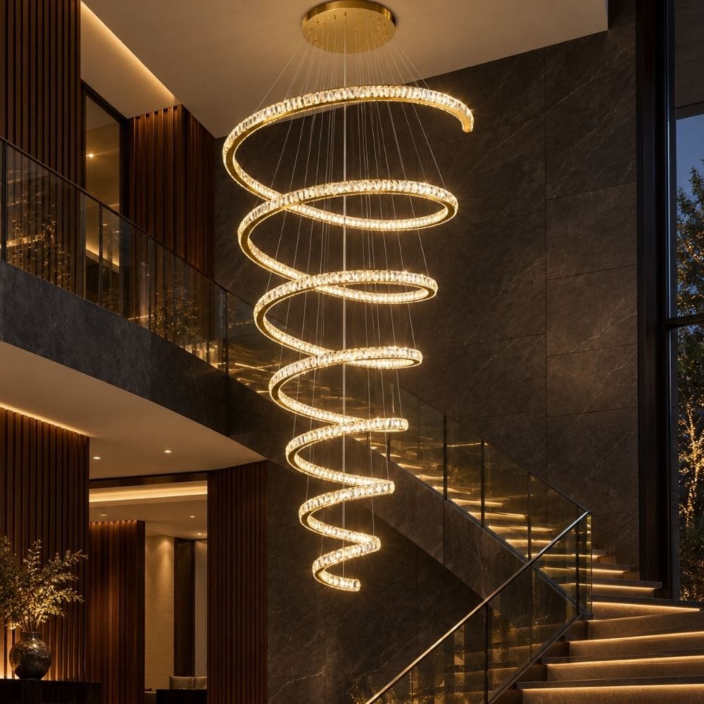 Hazel Oversized Crystal Chandelier Modern Chandelier