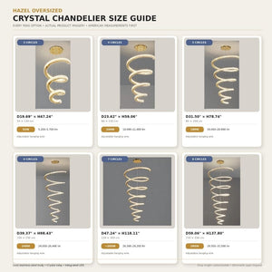 Hazel Oversized Crystal Chandelier Modern Chandelier