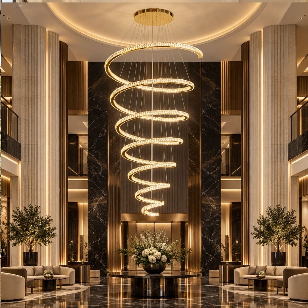 Hazel Oversized Crystal Chandelier Modern Chandelier