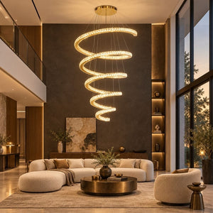 Hazel Oversized Crystal Chandelier 3 Modern Chandelier