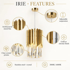 Irie Modern Crystal Pendant Light Modern Chandelier