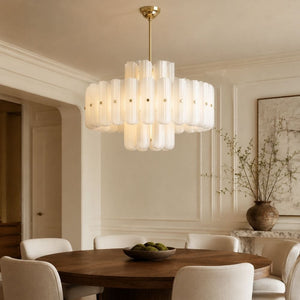 Ivora Modern White Glass Chandelier Modern Chandelier