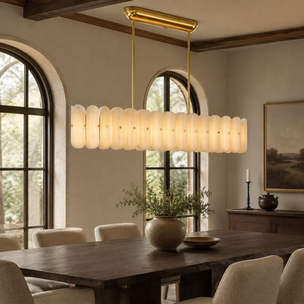 Ivora Modern White Glass Chandelier Modern Chandelier