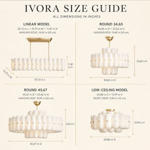 Ivora Modern White Glass Chandelier Modern Chandelier
