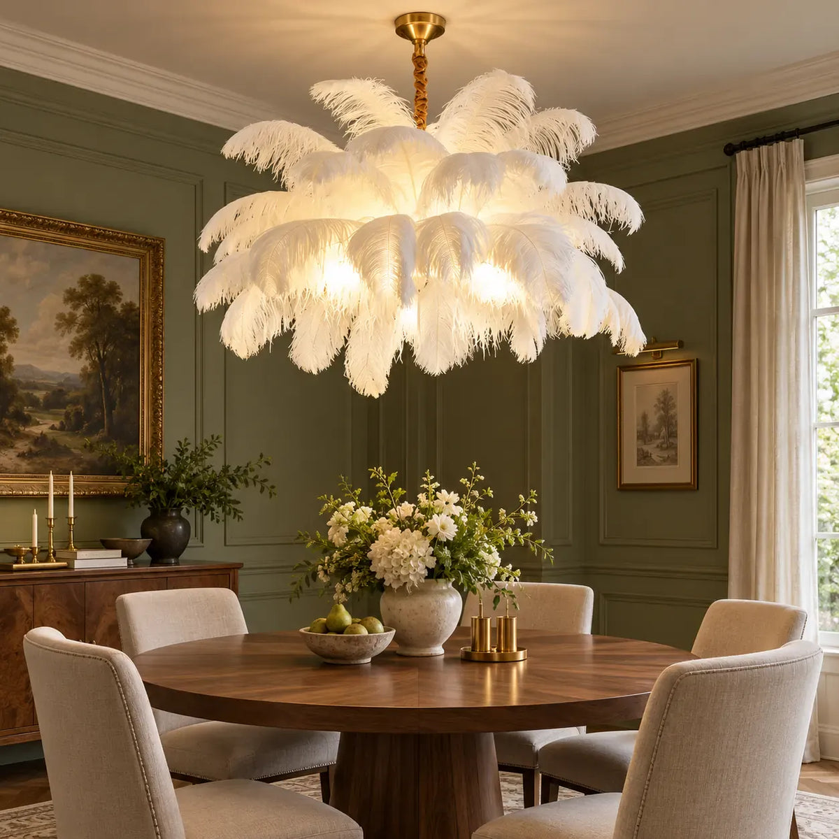 Jack Feather Chandelier Modern Chandelier