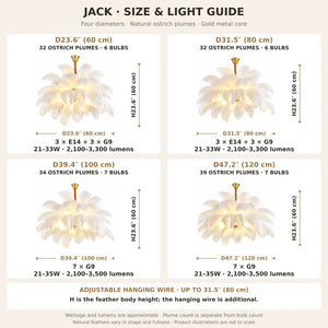 Jack Feather Chandelier Modern Chandelier