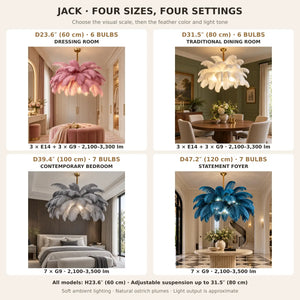 Jack Feather Chandelier Modern Chandelier