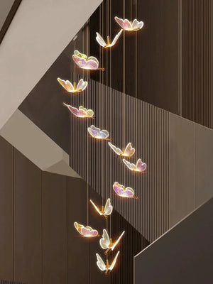 Jana Butterfly Staircase Chandelier Modern Chandelier