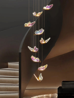 Jana Butterfly Staircase Chandelier Modern Chandelier