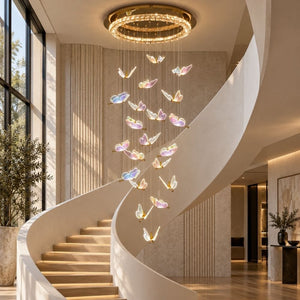 Jana Butterfly Staircase Chandelier Modern Chandelier