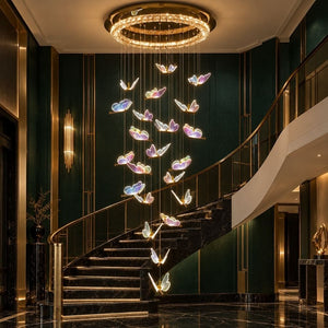 Jana Butterfly Staircase Chandelier Modern Chandelier