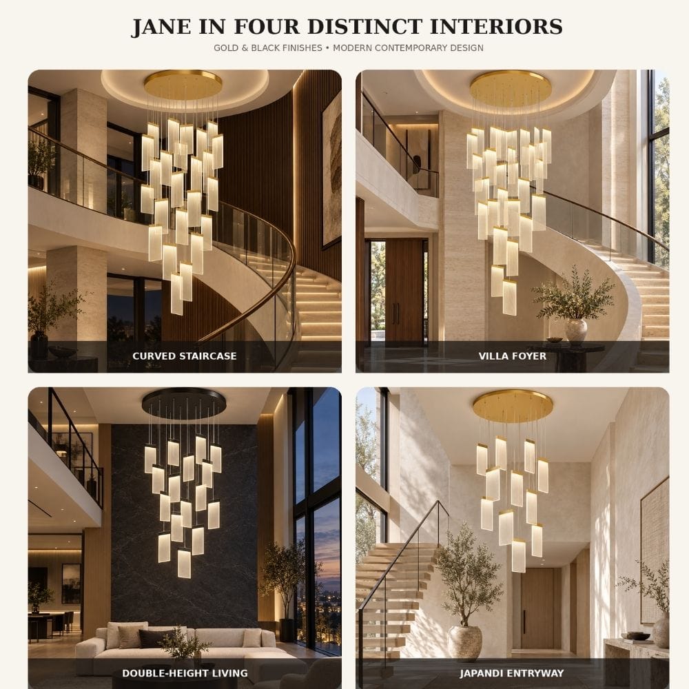 Jane Gold Staircase Chandelier Modern Chandelier
