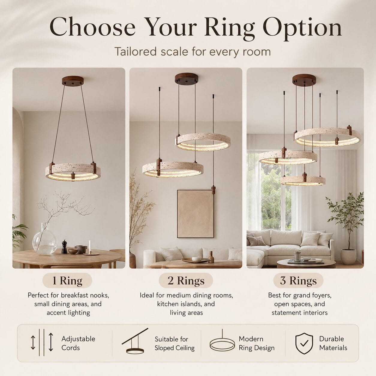 Joy Modern Natural Stone Chandelier Modern Chandelier