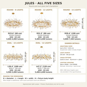 Jules Gold Branch Chandelier Modern Chandelier