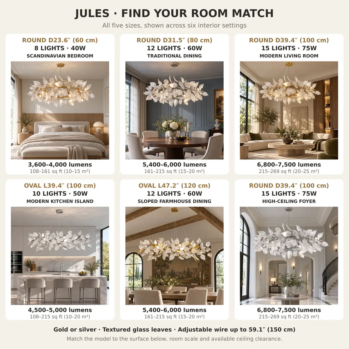 Jules Gold Branch Chandelier Modern Chandelier