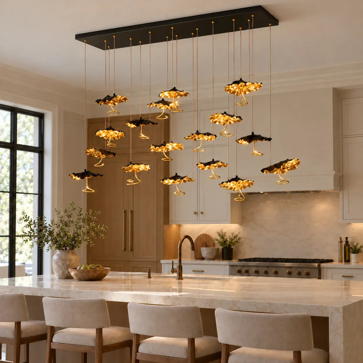 Kaelisse Handcrafted Floral Staircase Chandelier Modern Chandelier