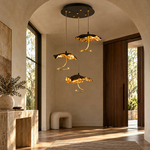 Kaelisse Handcrafted Floral Staircase Chandelier 3 / Warm Light 2700K Modern Chandelier