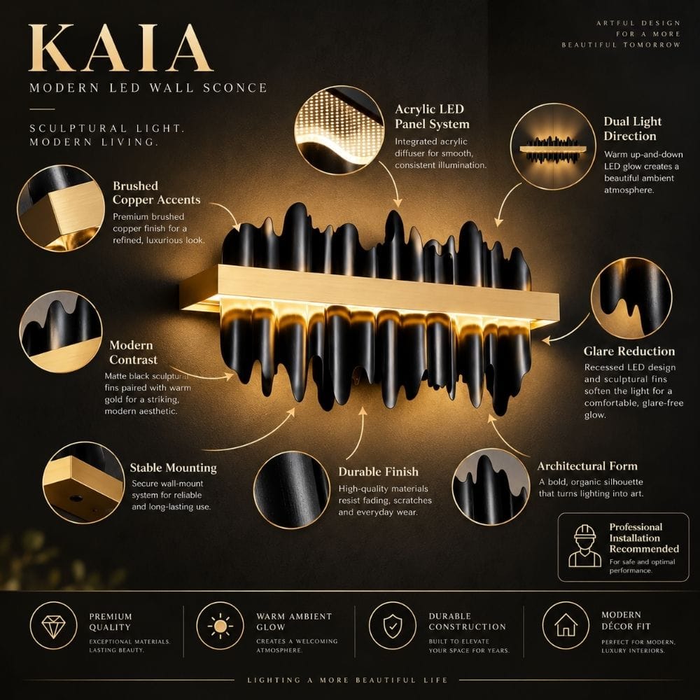 Kaia Modern Led Wall Sconce Modern Chandelier