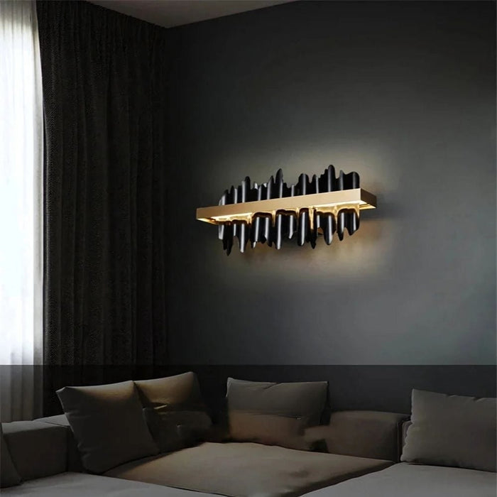 Kaia Modern LED Wall Sconce copper geometric pattern projection