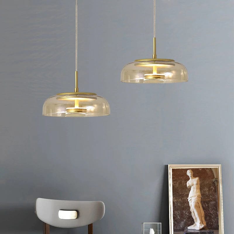 Karla Led Pendant Light Cognac / Warm White 3000K Modern Chandelier