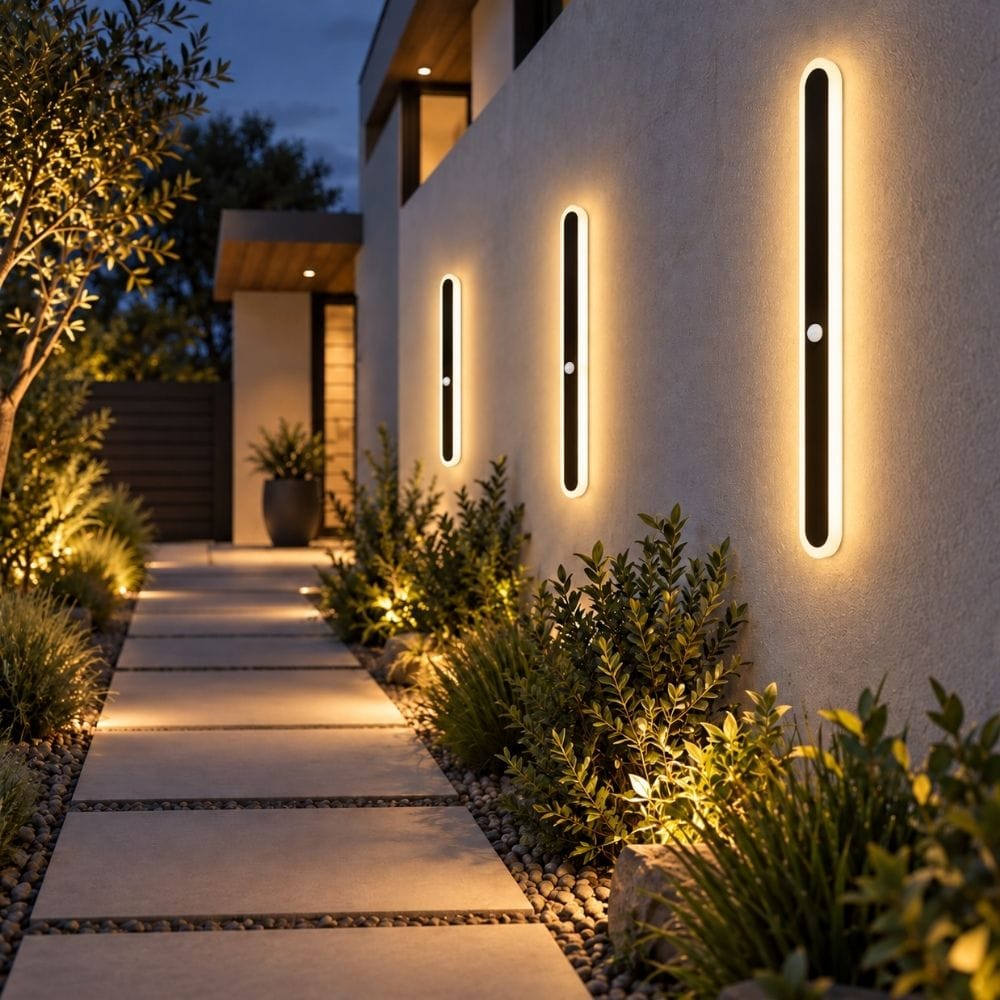 Kavero Motion Sensor Outdoor Wall Light Modern Chandelier