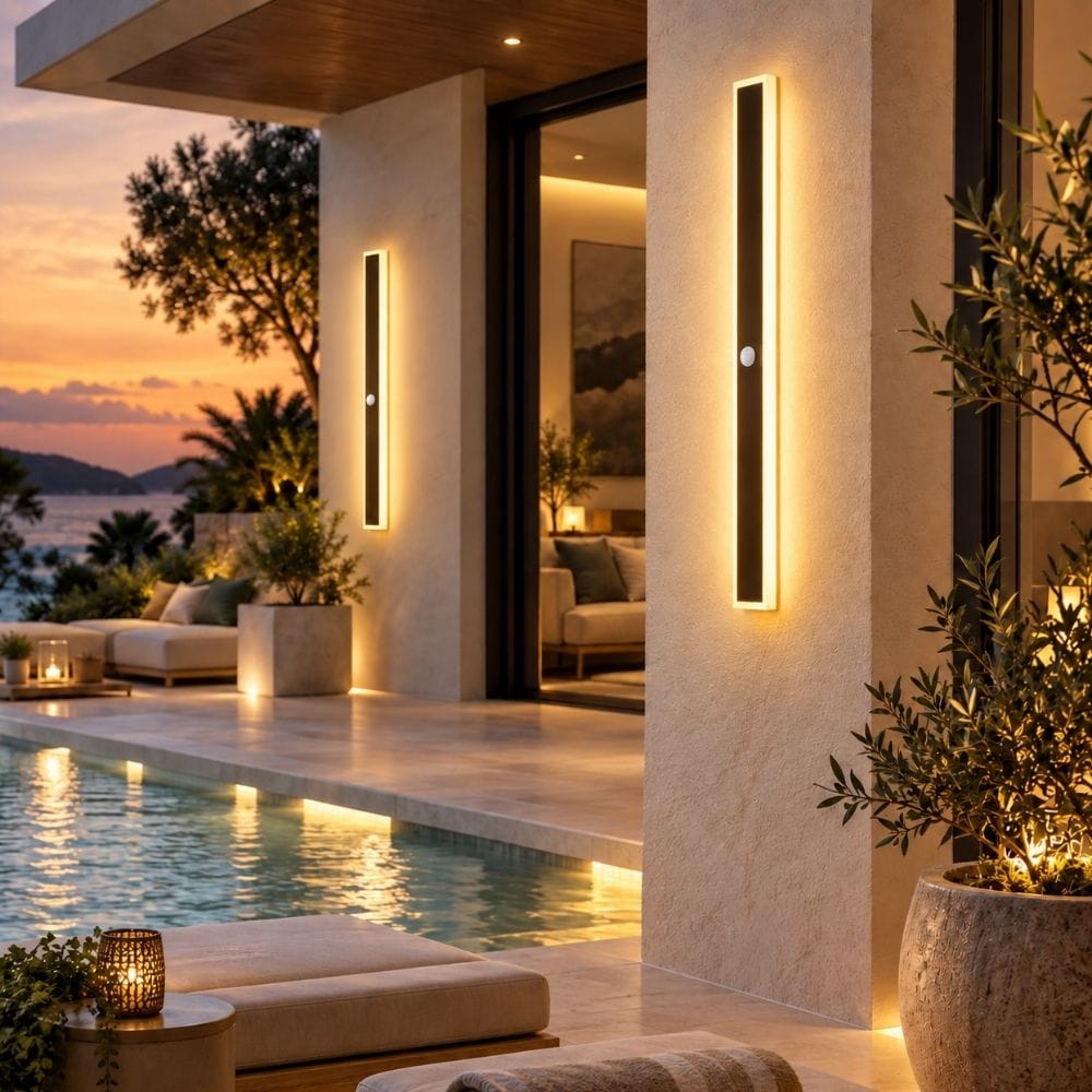 Kavero Motion Sensor Outdoor Wall Light Modern Chandelier