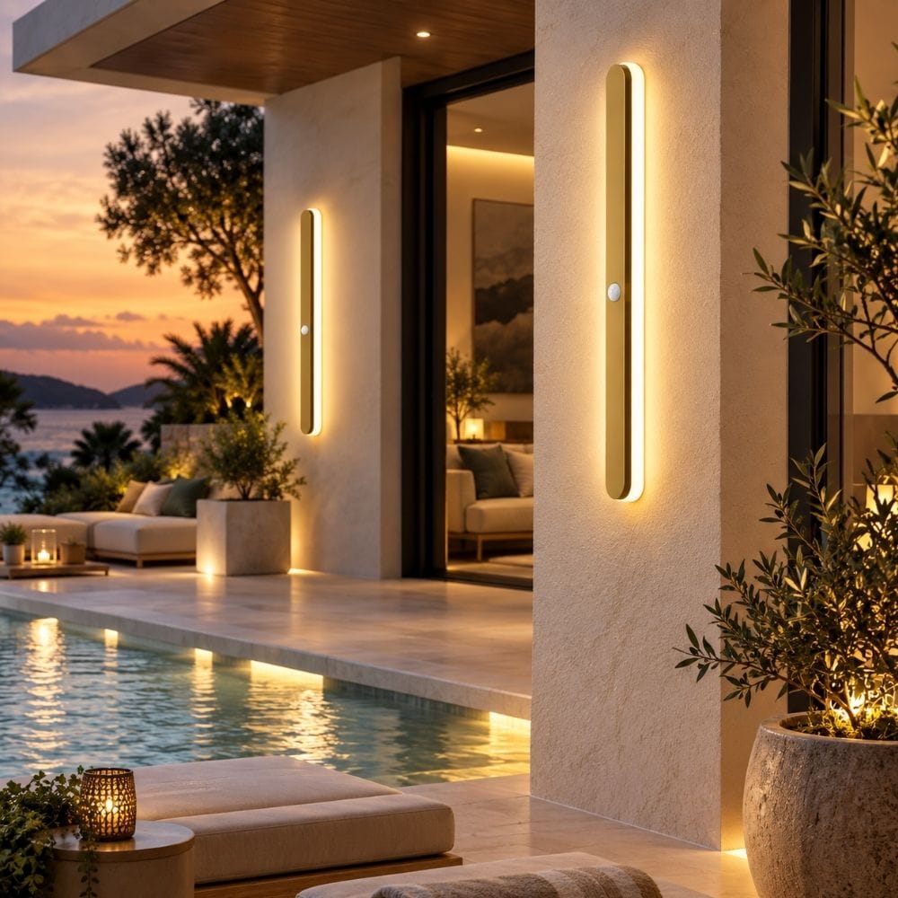 Kavero Motion Sensor Outdoor Wall Light Modern Chandelier