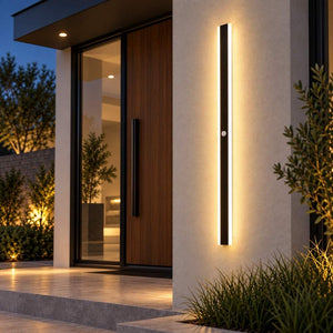 Kavero Motion Sensor Outdoor Wall Light B / Black / H11.8" (30 cm) Modern Chandelier