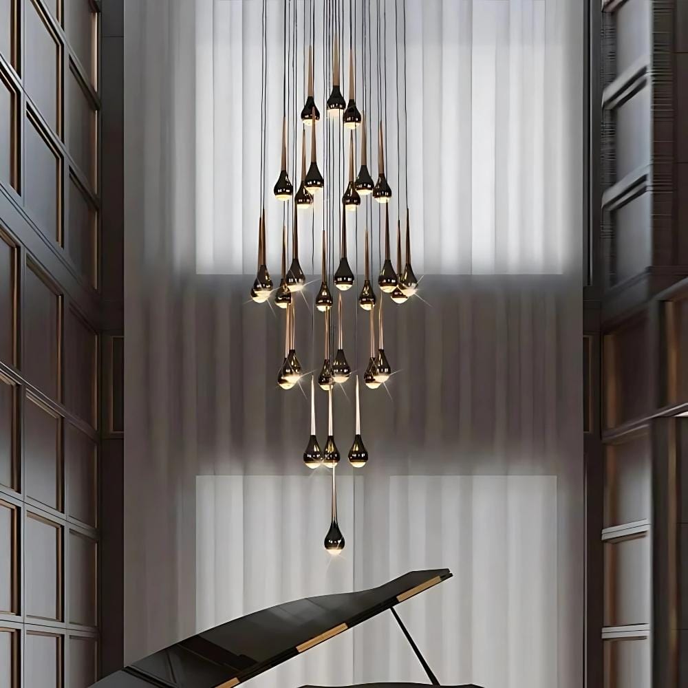 Kayl Geometric Staircase chandelier 16 / Warm White 3000K Modern Chandelier