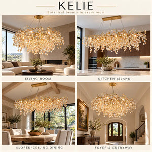 Kelie Art Deco Crystal Chandelier Modern Chandelier