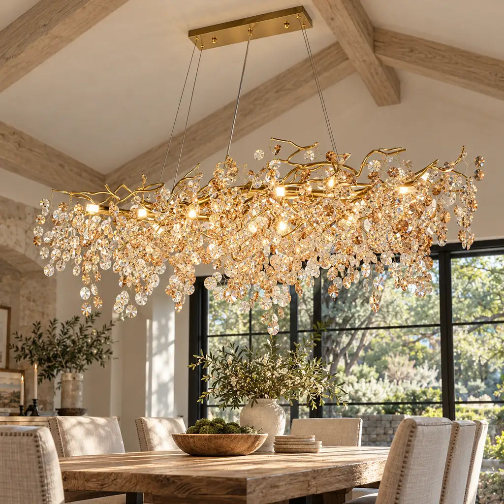 Kelie Art Deco Crystal Chandelier Modern Chandelier