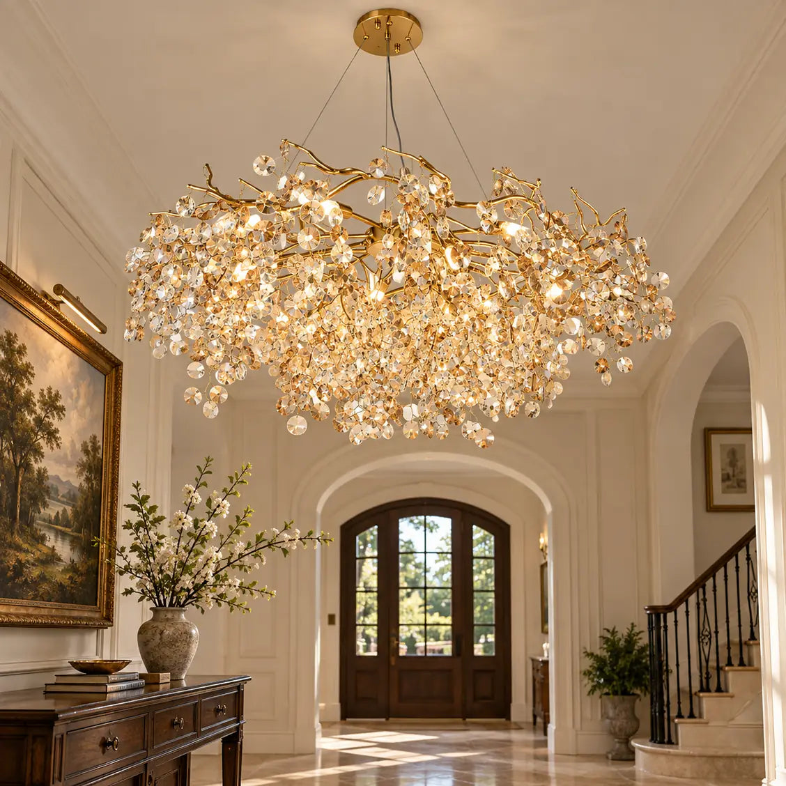 Kelie Art Deco Crystal Chandelier Modern Chandelier