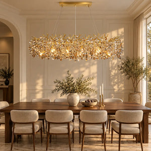 Ketaki Linear Crystal Chandelier Modern Chandelier