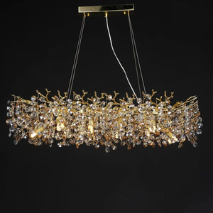 Ketaki Linear Glass Chandelier Modern Chandelier