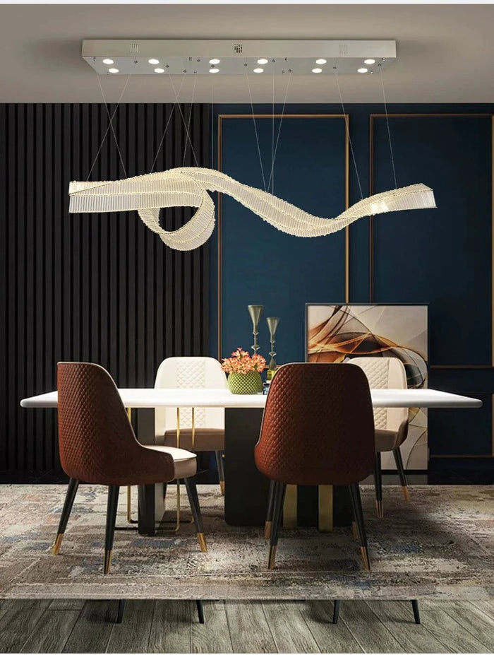 Kitchen Island Crystal Chandelier statement piece for grand luxury kitchens