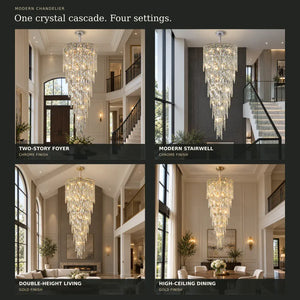 Large Crystal Entryway Chandelier Modern Chandelier