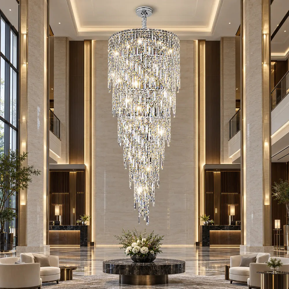 Large Crystal Entryway Chandelier Modern Chandelier