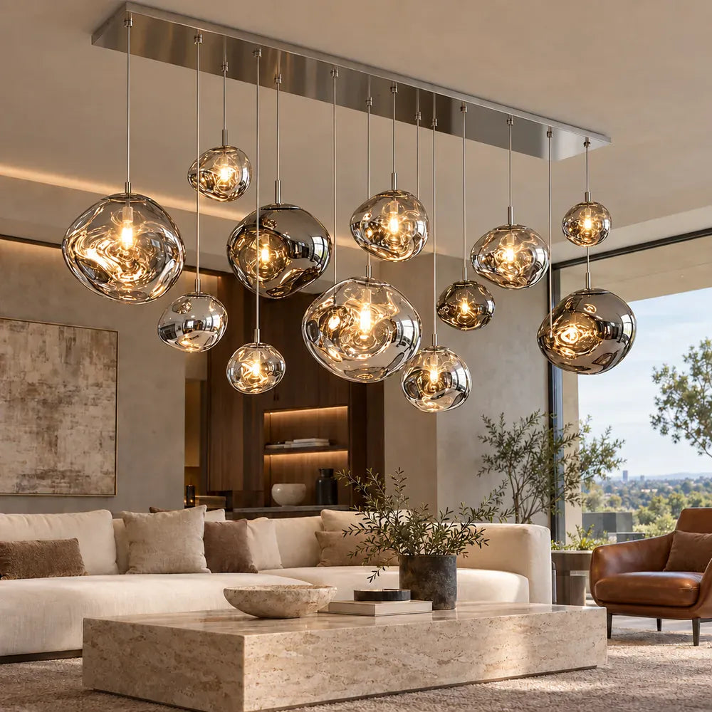 Lava Bubble Pendant Chandelier | 3-25 Lights, Round & Linear