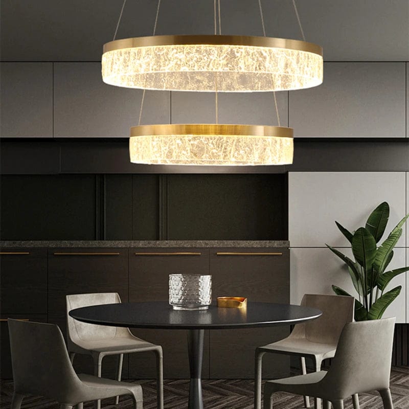 Leda Led Pendant Chandelier 15.7''+21.7'' Modern Chandelier