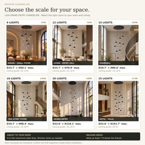 Lisa Grand Entry Chandelier Modern Chandelier